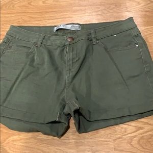 Olive green shorts